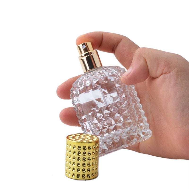 Enslz 50ml Refillable Clear Glass Luxury Spray Perfume Bottle Empty Atomizer Bottle Makeup Tool 2pcs free Funnel Filler - Image 5